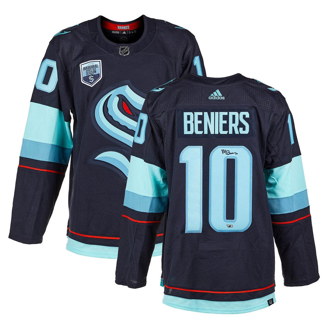 Matty Beniers Autographed Seattle Kraken adidas Jersey