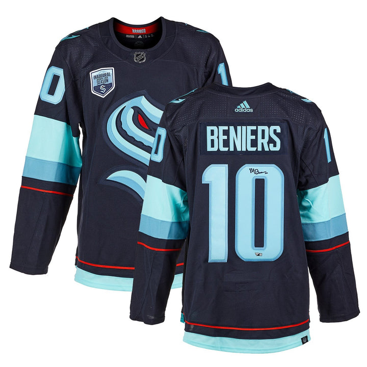 Matty Beniers Autographed Seattle Kraken adidas Jersey