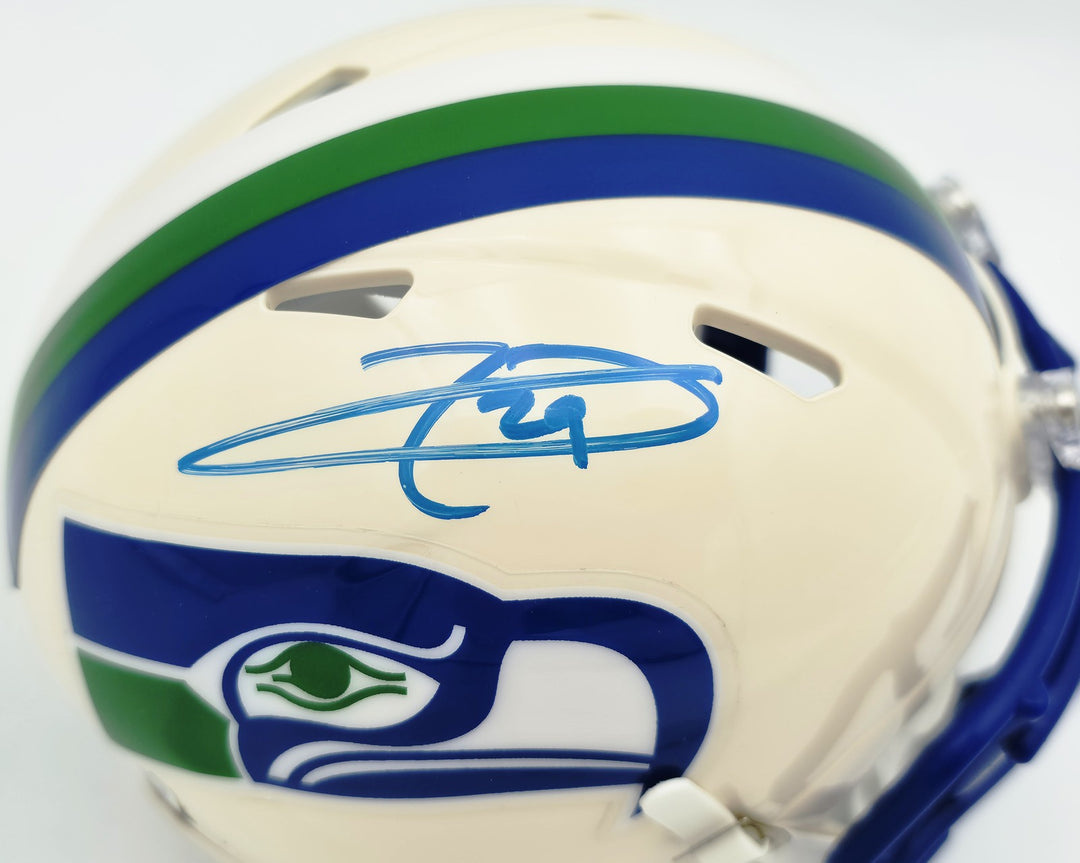 Earl Thomas III Signed Seahawks Cream Retro Speed Mini Helmet Beckett Witness