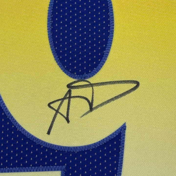 Framed Autographed/Signed Aaron Donald 35x39 LA Royal Blue Jersey JSA COA