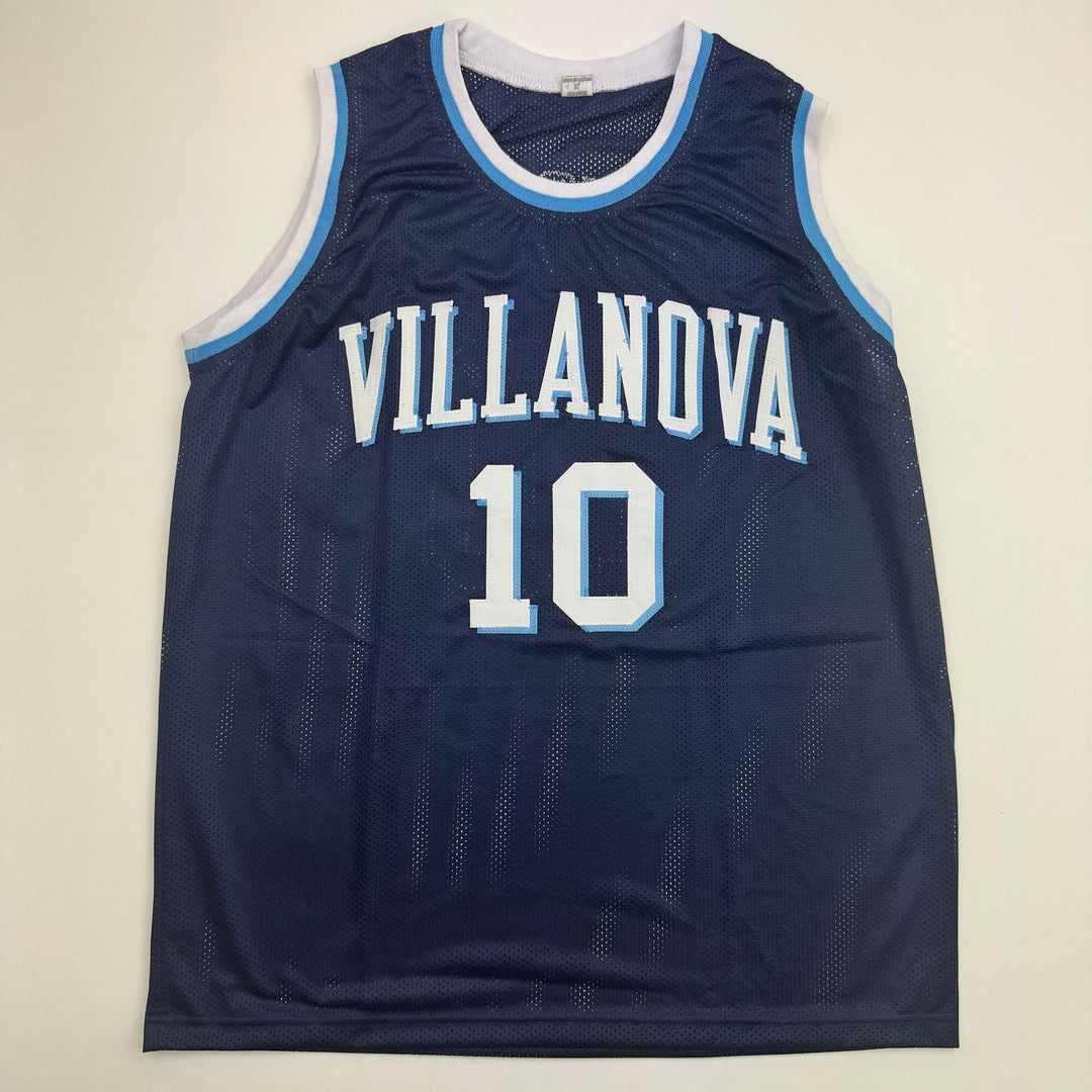 Autographed/Signed Donte DiVincenzo Villanova Blue College Jersey BAS COA