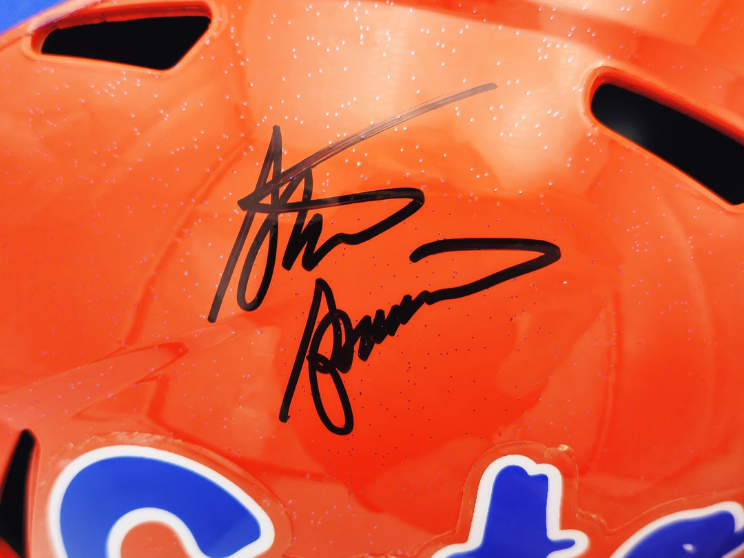 Steve Spurrier Auto Florida Gators Orange Full Size Speed Replica Helmet Beckett