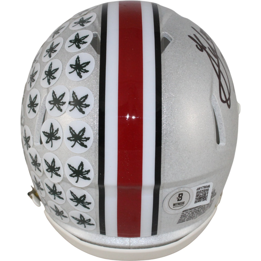 Jack Sawyer Signed Ohio State Buckeyes Mini Helmet OSU vs World Beckett 54030