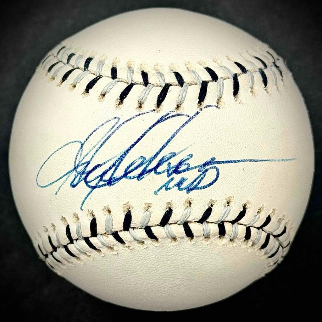 Garret Anderson "MVP" inscription signed 2003 All Star Game Baseball BAS Beckett