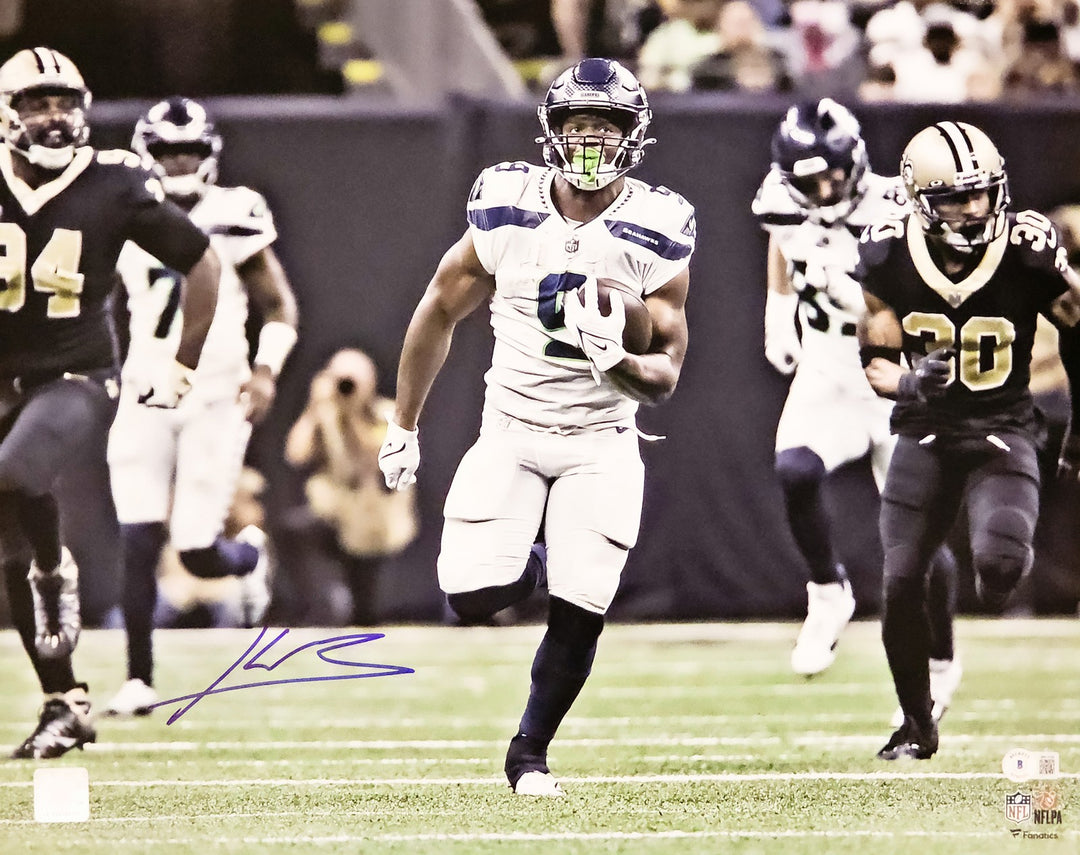 Kenneth Walker III Autographed Signed 16x20 Photo Seattle Seahawks Beckett Wit