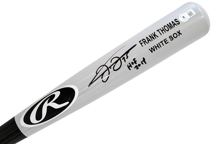 Frank Thomas Auto Gray Rawlings Game Model Bat White Sox "HOF 2014" Beckett Wit