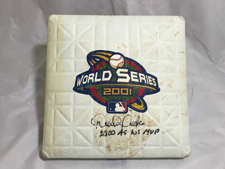 Derek Jeter Signed 2001 World Series Game Used Base MLB Coa JSA NY Yankees