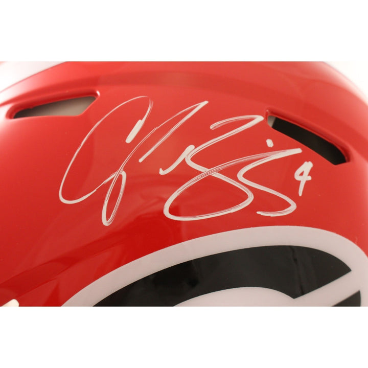 Champ Bailey Autographed Georgia Bulldogs Authentic Helmet Beckett Witness 56344