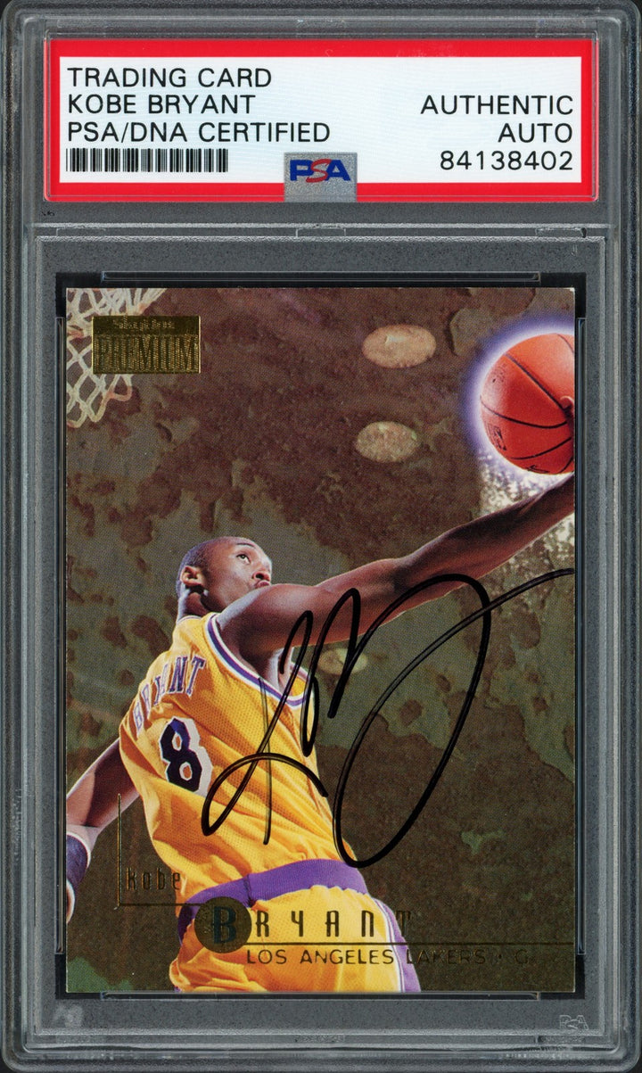 Kobe Bryant Signed 1996-97 Skybox Premium RC 55 Los Angeles Lakers PSA/DNA