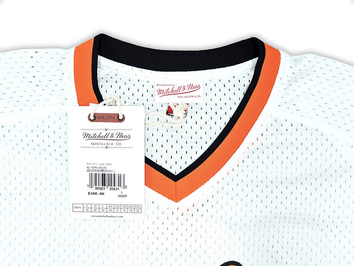 Orioles Cal Ripken Jr Auto White Mitchell Ness BP Jersey L HOF 2007 Fanatics