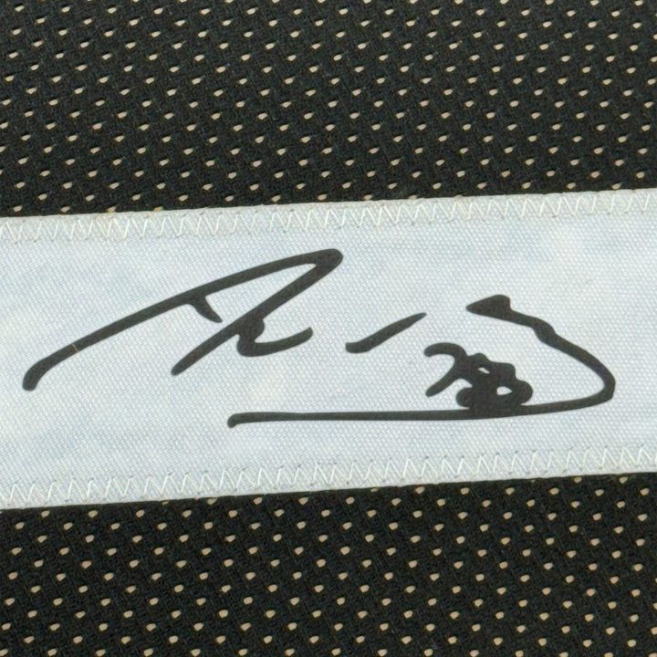Framed Facsimile Autographed Alejandro Villanueva 35x39 Black Reprint Jersey