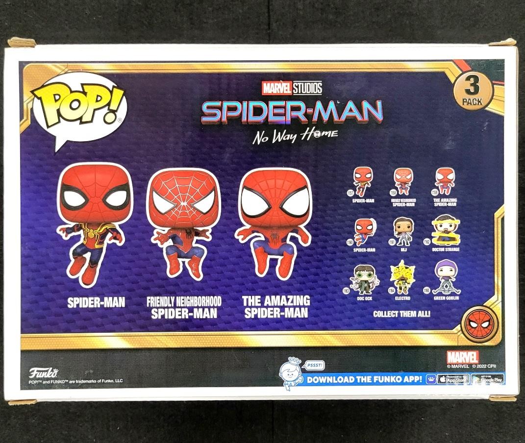 Tom Holland, Tobey Maguire, Andrew Garfield signed Spider-Man Funko BAS Beckett