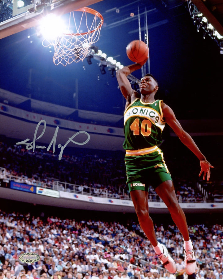Shawn Kemp Signed Framed 8x10 Photo Seattle Supersonics MCS Holo