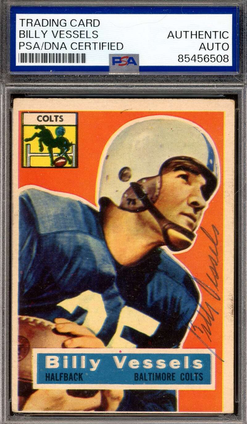 Billy Vessels PSA DNA Vintage Signed 1956 Topps Rookie Autograph
