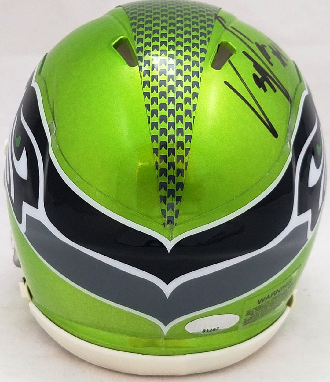 Uchenna Nwosu Signed Seattle Seahawks Flash Green Speed Mini Helmet MCS Holo