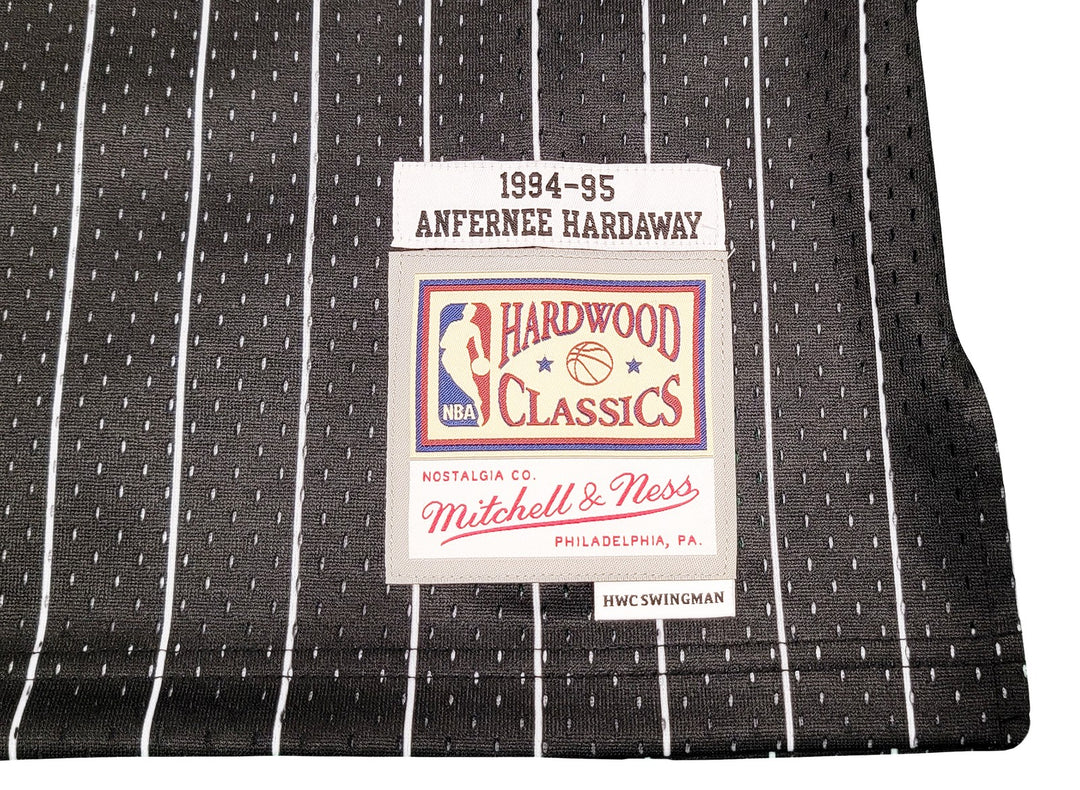 Magic Penny Hardaway Auto Black Auth Mitchell Ness 94-95 Swingman Jersey L PSA