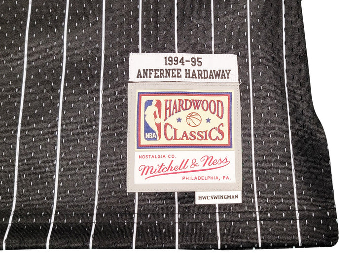 Magic Penny Hardaway Auto Black Auth Mitchell Ness 94-95 Swingman Jersey L PSA