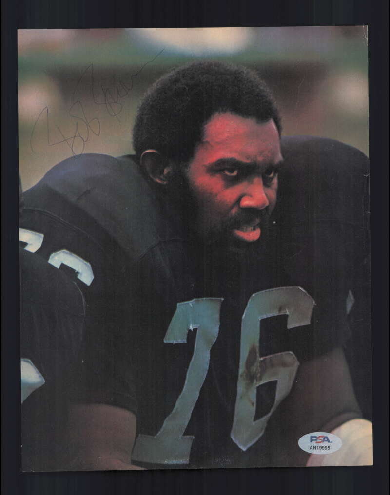 Bob Brown PSA DNA Signed  Vintage 8x10 Photo Autograph Oakland Raiders
