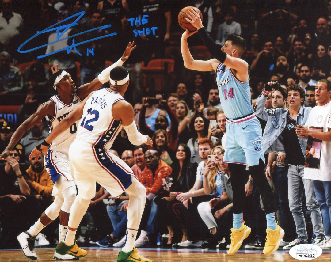 Tyler Herro "The Shot" Autographed Game Winning Three 8x10 Photo (JSA)