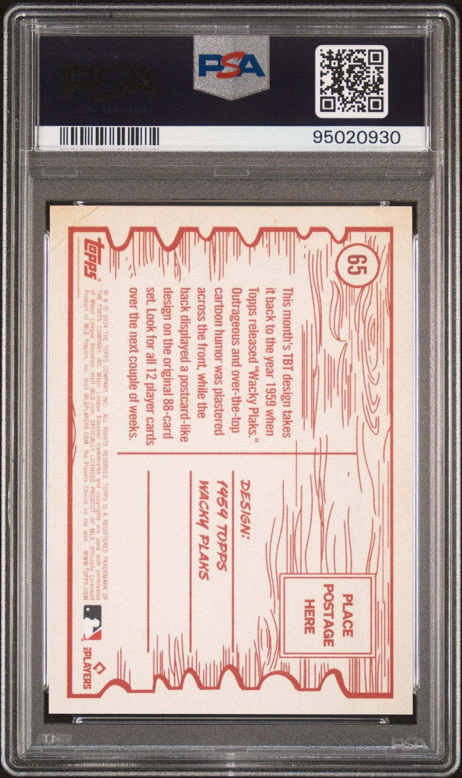 Graded 2024 Topps Elly De La Cruz #65 Throwback Thursday RC Baseball Card PSA 10