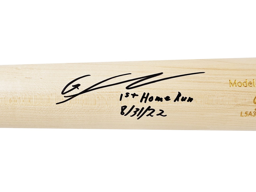 Gunnar Henderson Auto Blonde Chandler Player Model Baseball Bat Orioles 1st HR