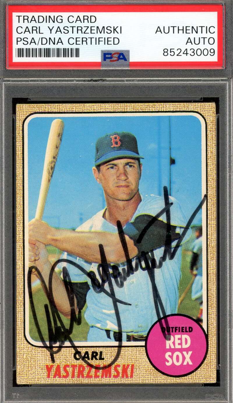 Carl Yastrzemski PSA DNA Vintage Signed 1968 Topps Autograph