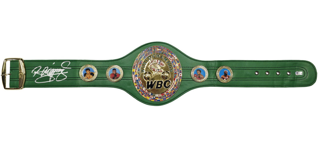 Manny Pacquiao Signed Green WBC World Championship Boxing Belt Beckett Witness