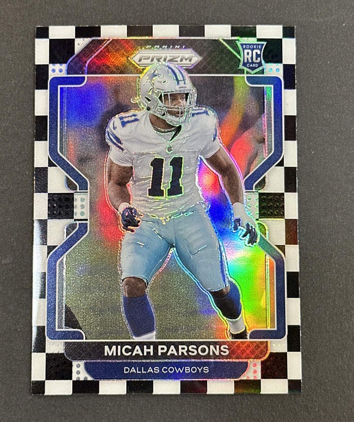 2021 Panini Prizm Micah Parsons RC Black & White Checkerboard 382 Cowboys Rookie