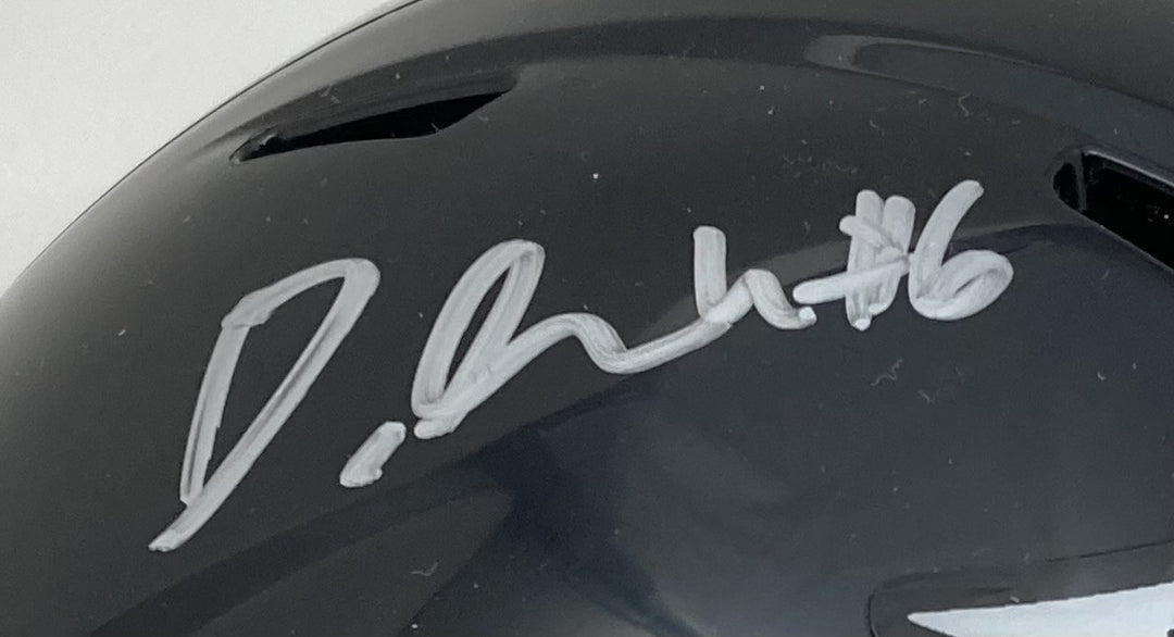 Devonta Smith Signed Philadelphia Eagles Alternate Mini Speed Helmet Fanatics