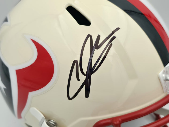 Andre Johnson Auto Texans Retro Full Size Speed Replica Helmet Beckett Witness