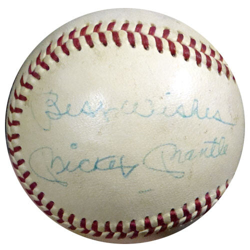 Mickey Mantle Signed AL Cronin Baseball Yankees "Best Wishes" PSA/DNA
