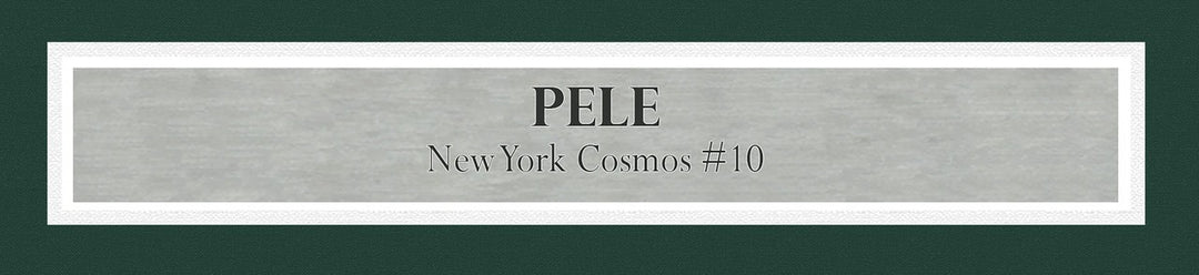 New York Cosmos Pele Signed Framed White Jersey Beckett BAS