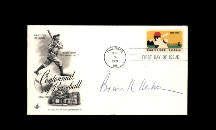 Bowie Kuhn PSA DNA Signed 1969 First Day Cover Cache FDC Autograph