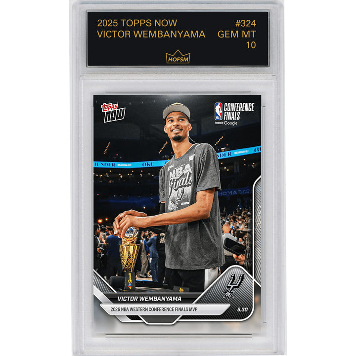 Graded 2025 Topps Now Victor Wembanyama #324 Basketball Card HOFSM 10
