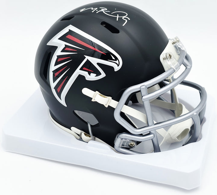 Michael Penix Jr. Signed Falcons Black Speed Mini Helmet Beckett Wit #2W906732
