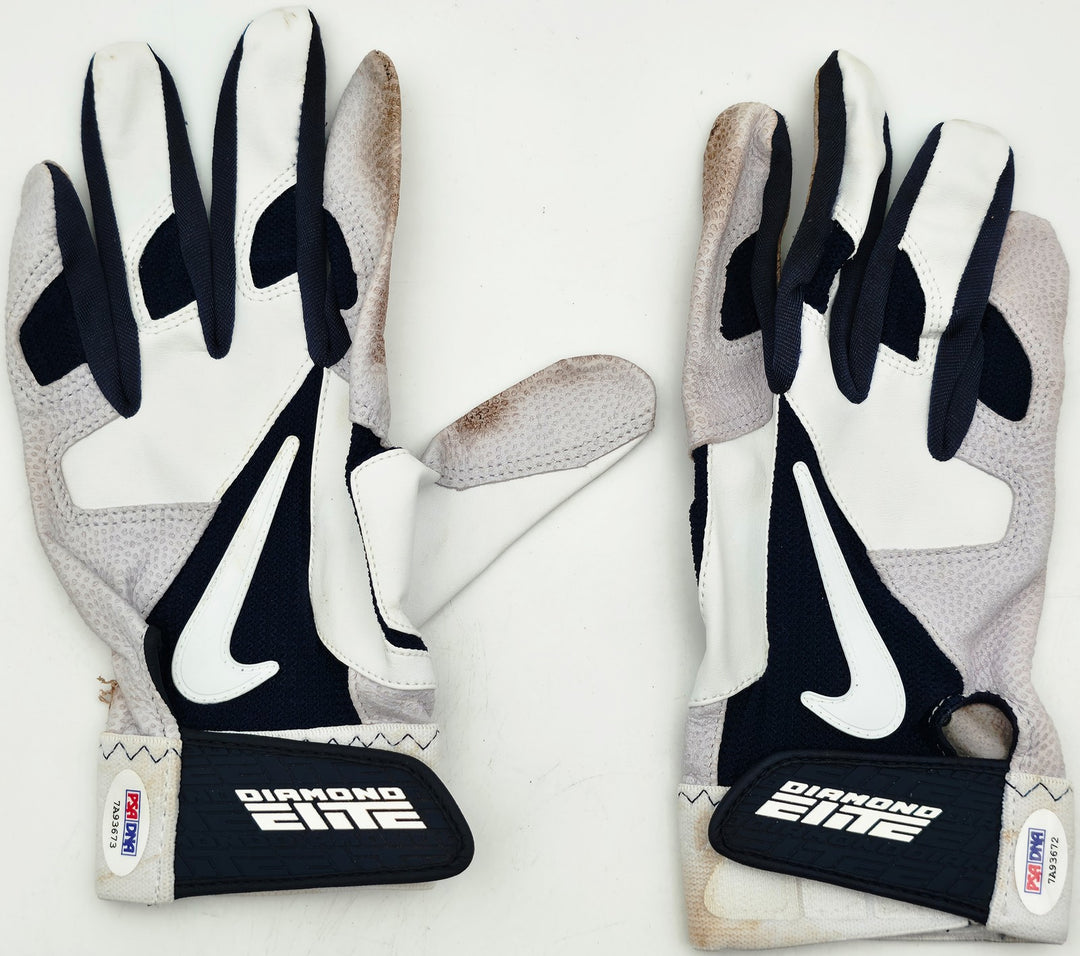 Robinson Cano Signed White Nike Diamond Elite Game Used Batting Gloves Yankees
