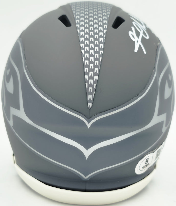 Kam Chancellor Signed Seahawks Slate Silver Speed Mini Helmet Beckett Witness