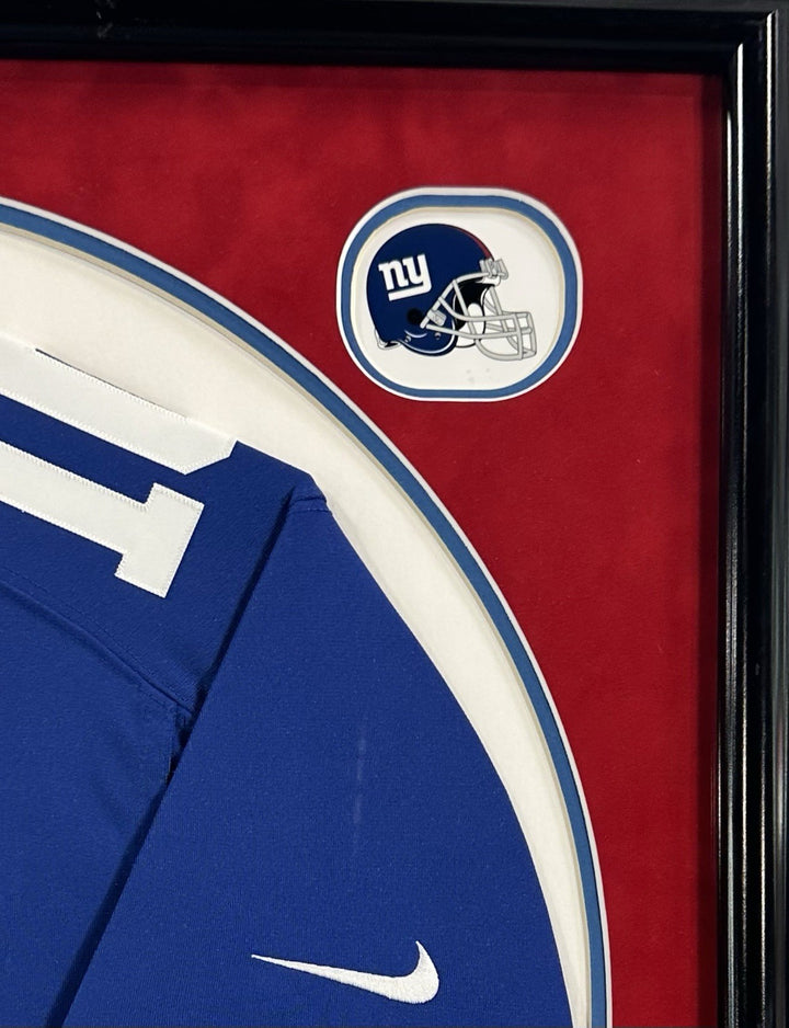 Eli Manning Signed Framed NY Giants Nike Blue Twill Jersey Autograph Steiner COA