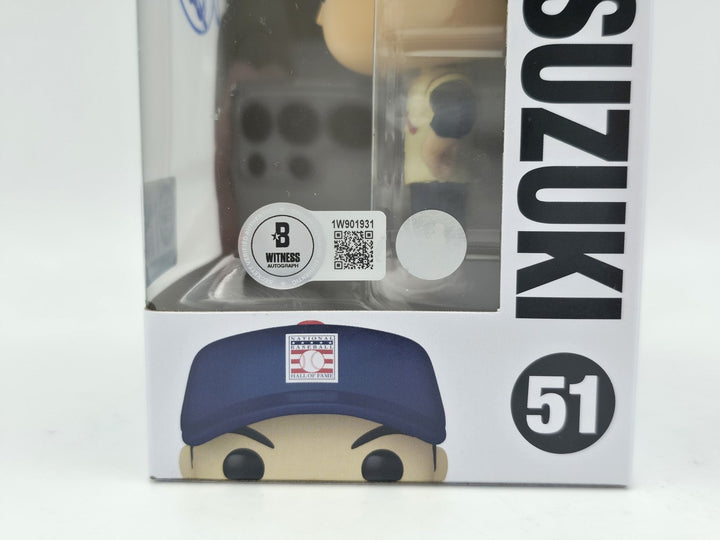 Ichiro Suzuki Signed HOF Funko Pop #51 Seattle Mariners IS Holo & Beckett Wit