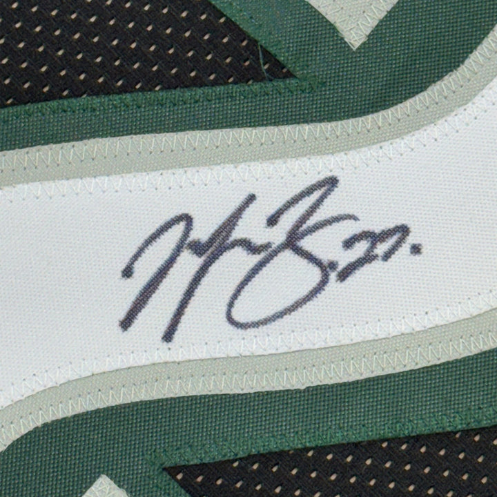 Framed Autographed/Signed Malcolm Jenkins 33x42 Black Jersey BAS COA