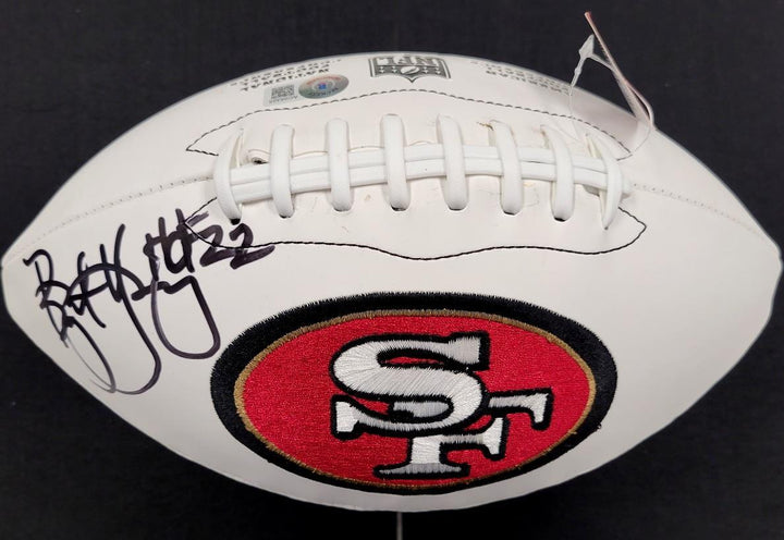 Bryant Young signed "HOF 22" NFL Football 49ers autograph ~ Beckett BAS