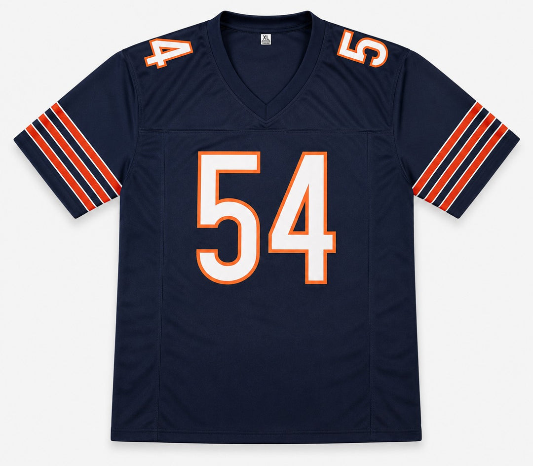 Chicago Bears Brian Urlacher Signed Blue Jersey "HOF 18" Beckett BAS Witness