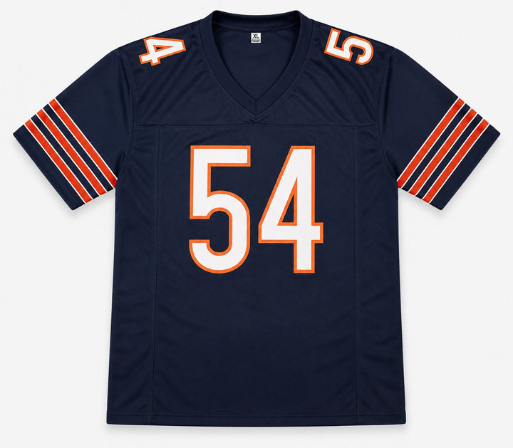 Chicago Bears Brian Urlacher Signed Blue Jersey "HOF 18" Beckett BAS Witness