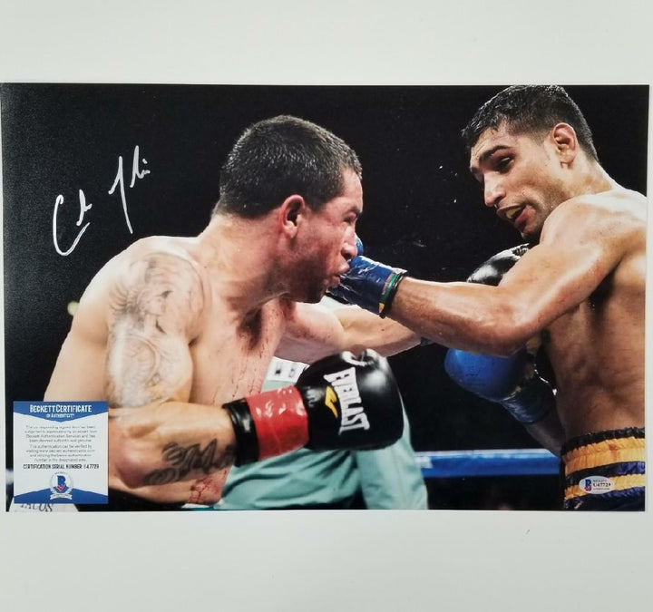 Carlos Molina signed 12x18 Photo Mexican Boxer Autograph B ~ Beckett BAS COA