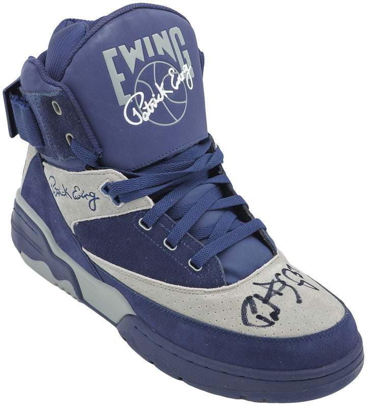 Patrick Ewing Auto Navy Athletics 33 HI OG Shoe Georgetown Hoyas Size 14 BAS