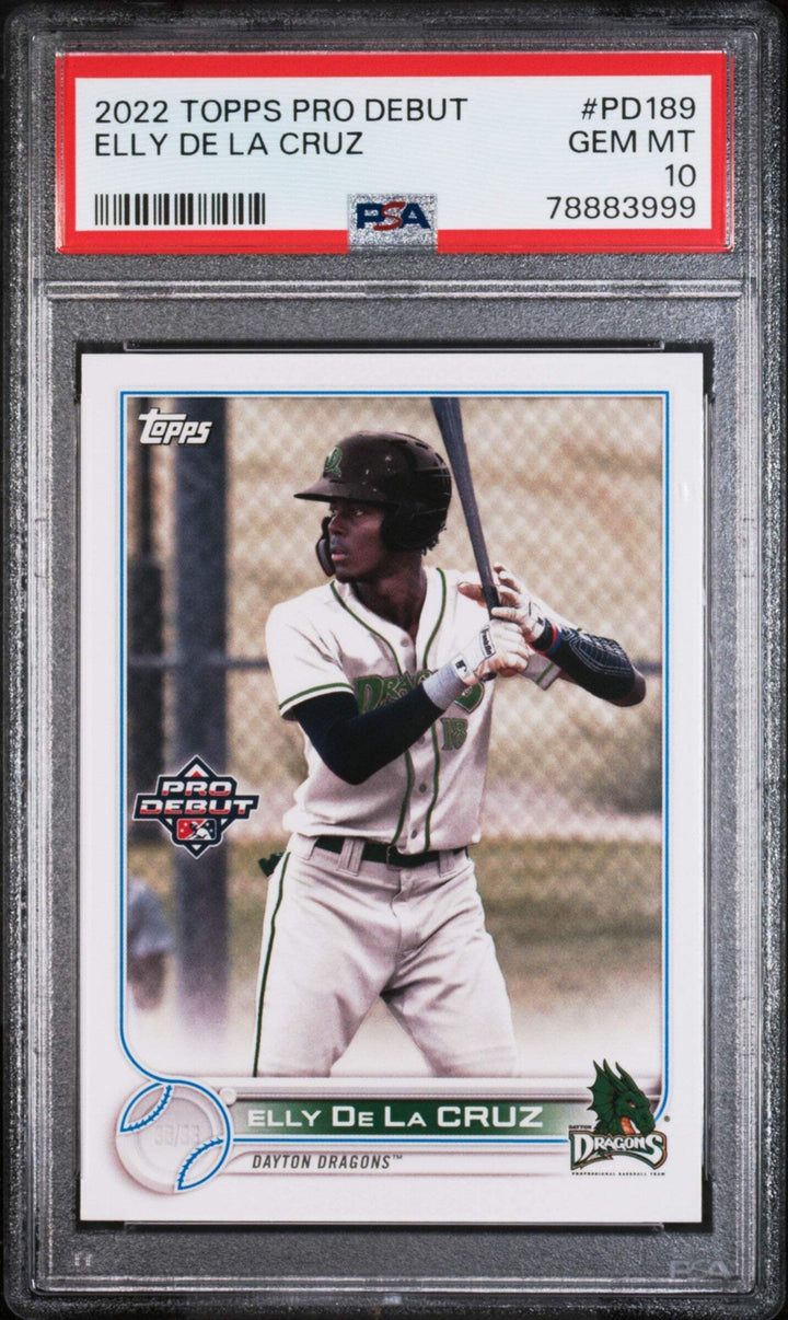 Graded 2022 Topps Pro Debut Elly De La Cruz #PD189 Rookie Baseball Card PSA 10