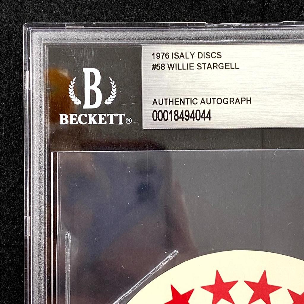 Willie Stargell signed 1976 Isaly Crane Discs 58 card auto autograph Beckett BAS