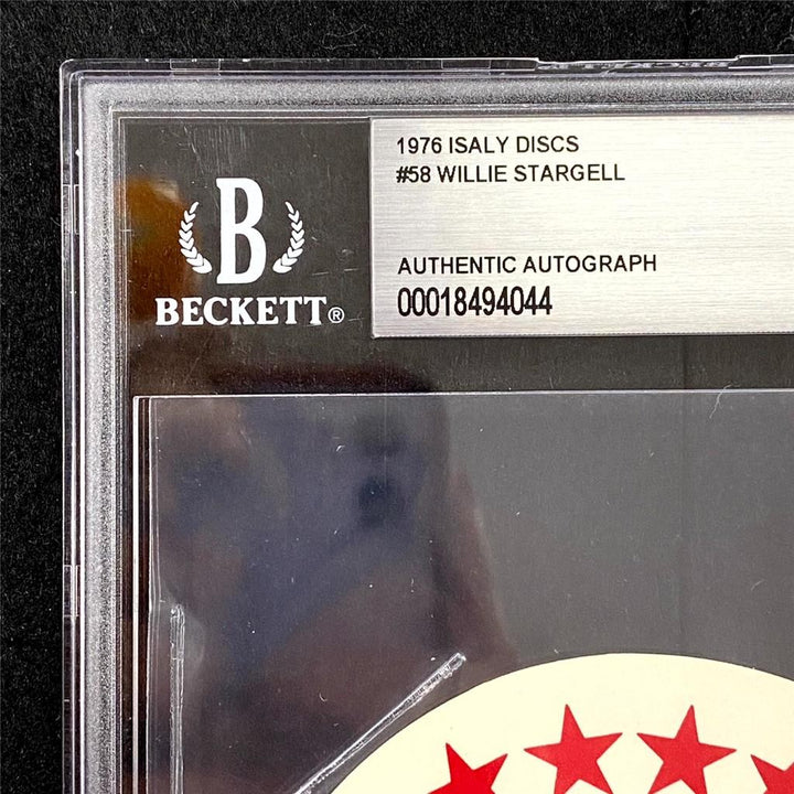 Willie Stargell signed 1976 Isaly Crane Discs 58 card auto autograph Beckett BAS