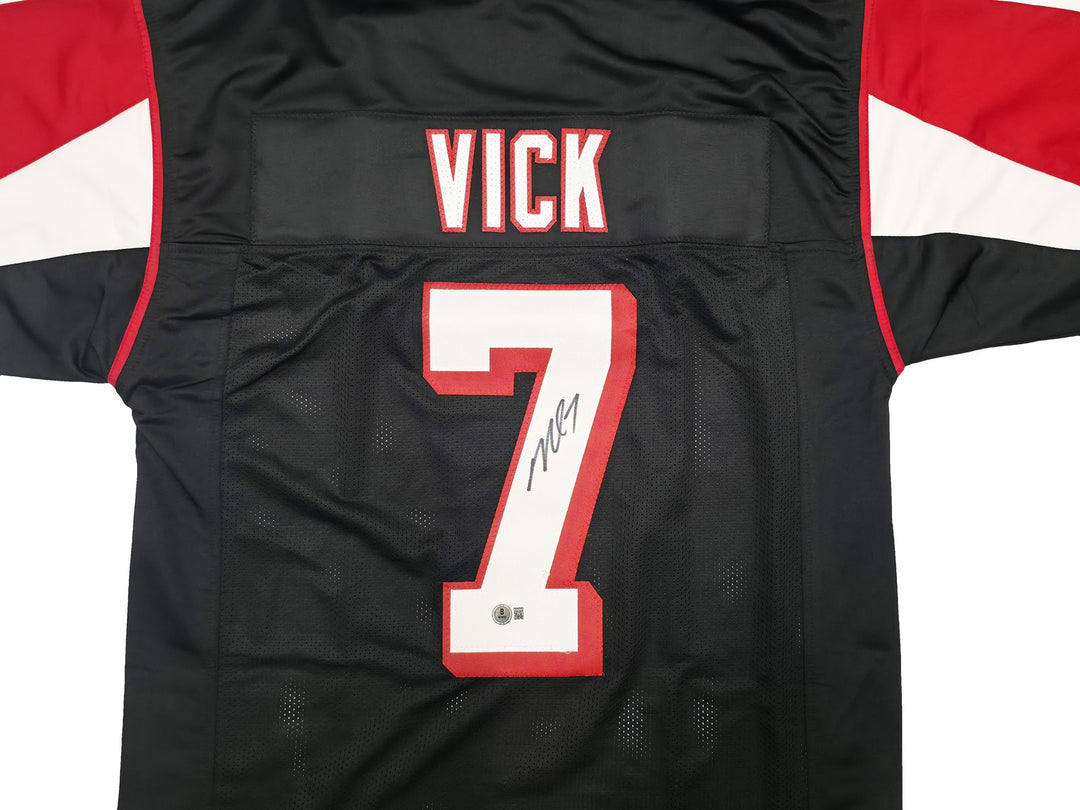 Atlanta Falcons Michael Vick Signed Black Jersey Beckett Witness