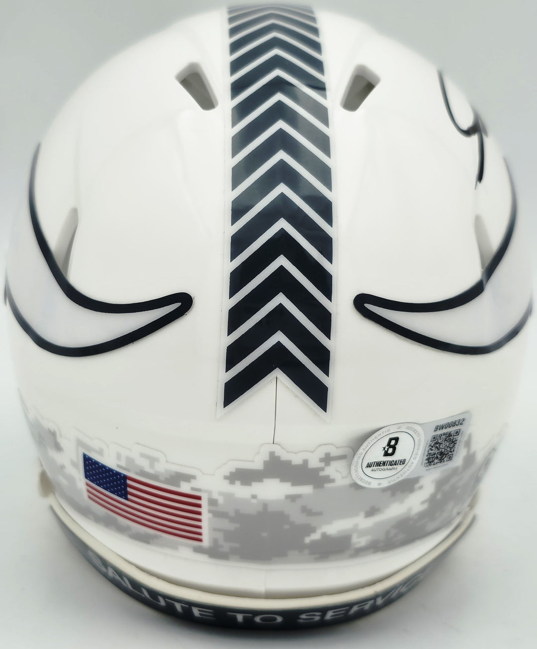 Jordan Addison Auto Vikings White 24 Salute To Service Speed Mini Helmet Beckett